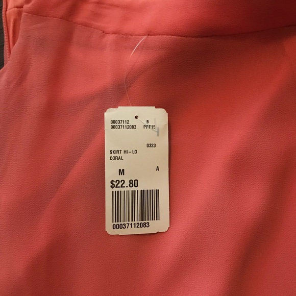 CORAL CHIC SKIRT high-low (NWT) - Picture 4 of 4